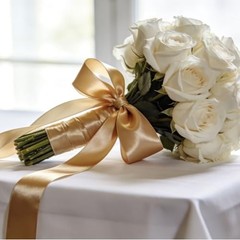 Gold Satin Ribbon 2-Pack, 2 Inch x 25 Yards Each – Premium Solid Fabric gold
