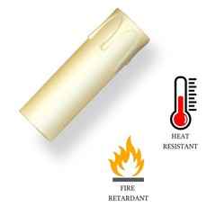 – 12 – 3.5 Inch Ivory Plastic Drip Candle Covers 13/16 Inch Inside