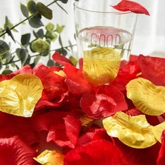 Reusable Gold Silk Rose Petals – Perfect for Weddings & Parties, 1000 Count