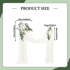 Wedding Arch Flowers with Drapes Greenery for Valentines Day Holiday Wedding