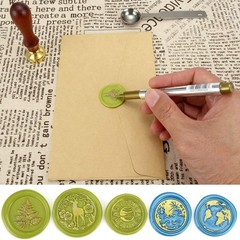 Wax Seal Pen Kit, Yoption 4 Pieces Metallic Pen for Decorating Sealing Stamp …