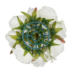 White Green Artificial Floral Balls Half Moon Flower Ball Wedding Table Decor