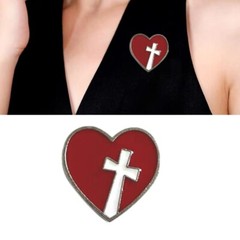 Cartoon Heart Brooch Pin Creative Badge Punk Pins Jewelry Alloy Texture
