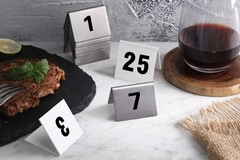 New Star Foodservice 26757 Double Sided Plastic Table Numbers, 1-25, Acrylic,