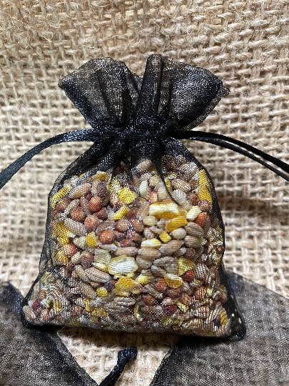 75 Black Birdseed Bags, Organic Wedding Toss , All Natural, Eco-friendly