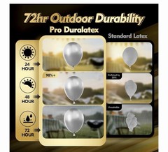 Silver Metallic Chrome Latex Balloons, 100 Pack 12inch (Normal) 06-silver-s35