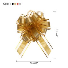 20pcs 9 Inch Large Pull Bow Gift Wrapping Bows Ribbon Red/Gold/Silver/Black