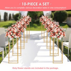 10PCS Column Wedding Flower Stand Cylindrical Display Rack 31.5inch Metal US US！