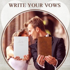 2 Pcs Wedding Vow Books His and Hers Notebook for White, Brown
