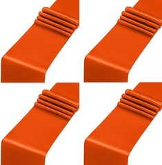 4x Orange Satin 12″x 108» Table Runner Bright Silk Smooth Wedding Party Banquet