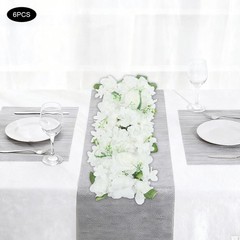 Silk Flower Wall Panel Artificial Flower Wall Backdrop Flower Decoration 6 Pcs