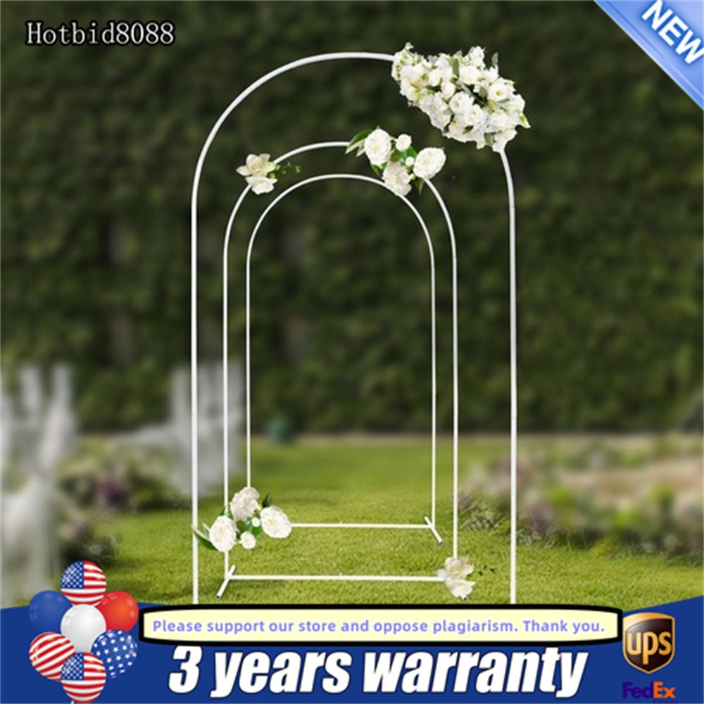 3 Pcs Metal Stand Wedding Arch Backdrop Stand For Ceremony Party Yard Home Decor