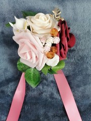 Homecoming Wedding Wrist/Shoulder Corsage Artificial Flower Party Decoration 1pc