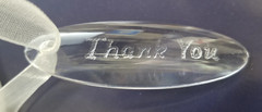 Clear Etched «Thank You» Favor Tags – 20ct.