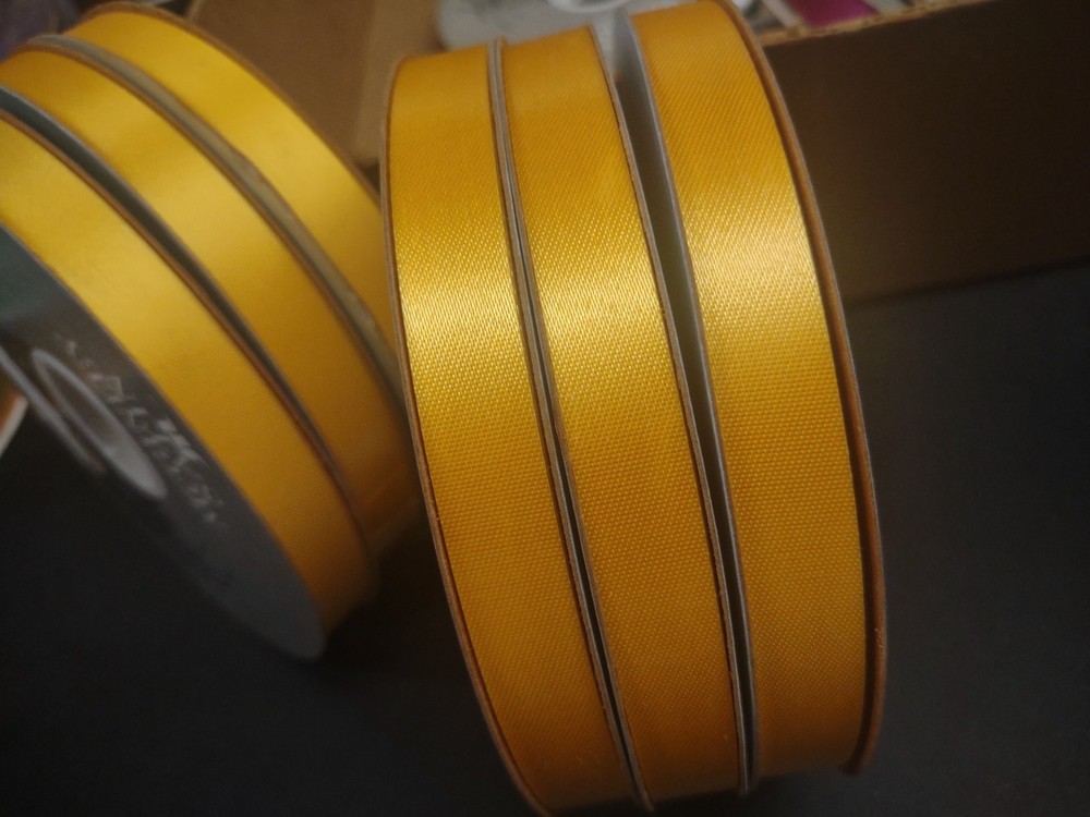 #3 McGinley Satin Golden Yellow 100 Yard Corsage Ribbon 9/16″ for Floral Bouquet