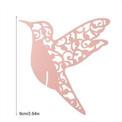 ›50pcs Little Bird Shape Wedding Hollow Name Place Cards For Wine Glass Table
