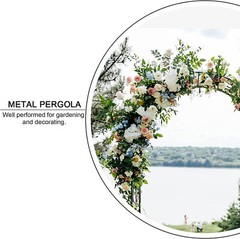 Sturdy Metal Wedding Arch Rustproof Garden Arbor Archway Climbing Plant Decor