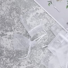 100 Pcs Organza Drawstring Gift Bags Wedding Favor Jewellery Pouches