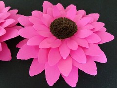 Paper Flower Wedding Party Nursery Wall Decor Shower Hot Pink Sunflower 2 Pieces