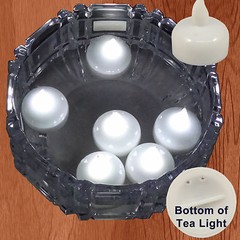 18 X Waterproof LED Floating White Tea Light Flameless Candle Wedding Party Xmas