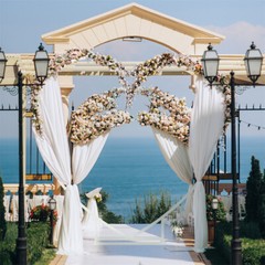 Large Metal Arch Backdrop Stand Sturdy Tall Wedding Balloon Rack for Event Party
