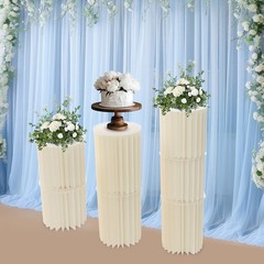 7Pcs Foldable Paper Column Display Stands Round Cylinder Wedding Flower Stands