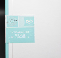 Gartner Pearl Border Print At Home Invitation Kit / 50 Count / White / 61001