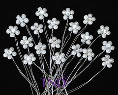 20-PACK PEARL & RHINESTONE FLOWER BOUQUET PICKS