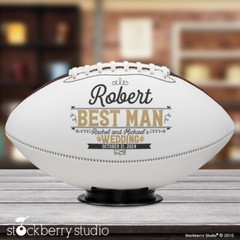 Best Man Proposal Football Gift for Wedding Party Customizable with Name