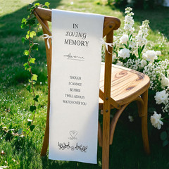 Reserved Wedding Chair Sign Banner, in Loving Memory Reserved Signs for Wedding