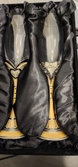 Things Remembered Wedding Champagne Fltes Glasses New