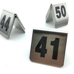 10 PCS Metal Tent Style Stackable Table Numbers Place Cards Black 4150 Event
