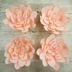 8 pcs 16″ Blush Artificial Daisy Flowers for Wall Backdrop Party Wedding Craft
