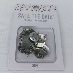 Darice Save The Date Thank You Charms For Wedding Favors 20 Pieces New