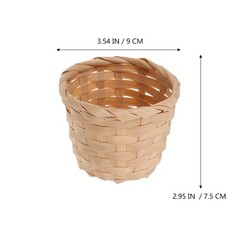 10-Pack Mini Woven Storage Baskets 3.54X3.54X2.95In Lightweight Natural Handm…