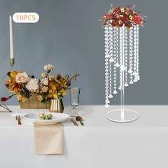 10 Pcs Acrylic Vase Stands Party Wedding Crystal Centerpiece Table Decoration