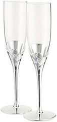 Lenox True Love Glass Flutes, Set of 2