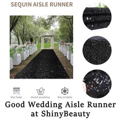 Shinybeauty Aisle Runner Outdoor Wedding Aisle Runner For Wedding Sequin Aisle