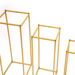 3PCS Flower Holders Rectangular Flower Stand Geometric Floral Display Holder