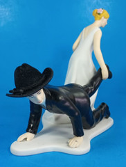 Reluctant Cowboy Groom Cake Topper Brand New