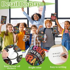 24 Pcs Thank You Cards for Teacher with Envelopes and Stickers Chalkboard App…