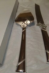 Lenox True Love 2-Piece Dessert Set Silver Plated Wedding Cake Serving With box