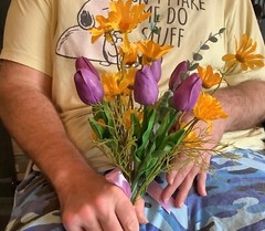 Custom made tulip and daisy bridal bouquet…you choose color