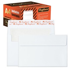 Bonfasvo A4 Invitation Envelopes, 4.25 x 6.25 x Inches, Brown