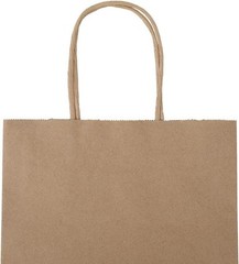 100 Pack 8×4.75×10 inch Plain Medium Paper Brown Kraft Bags with Handles Bulk