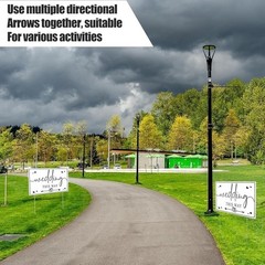 Double-Sided Wedding Directional Signs Weather-Resistant Easy Setup Elegant New