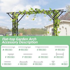 Supersize Flattop Garden Arch for Wedding – 106″ L x 106″ H Garden Arch Trellis