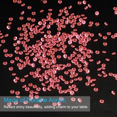 4000 Pcs Acrylic Wedding Table Diamonds 6 mm Crystals Gems Dark Pink