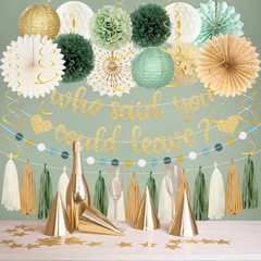 Farewell Party Decorations Women Men, Gold Glitter Who Said You Could Leave Bann