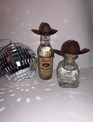 12 pcs 2″ 3″ Mini Cowboy Hat Western Wedding Decoration Brown Black White